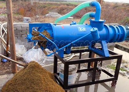 Horse dung screw press dewatering machine