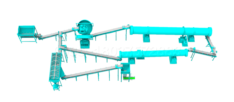 Simple pig waste fertilizer powder manufacturing line