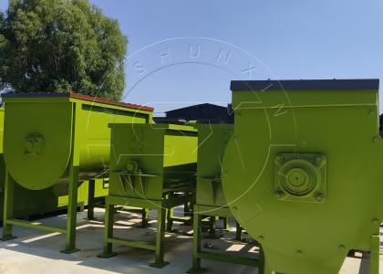 Double Shaft Horizontal Mixers in Different Sizes in SX Factory