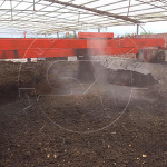 Wheel Type Compost Turner Working Site