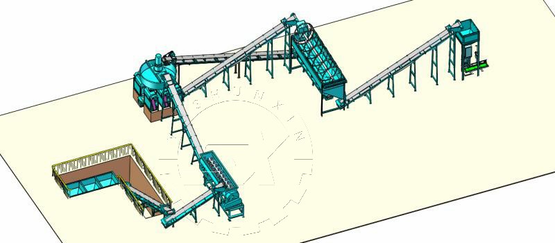 10-15 Tons Per Hour Extrusion Granulation Production Line in SX Plant Fertilizer Science Project