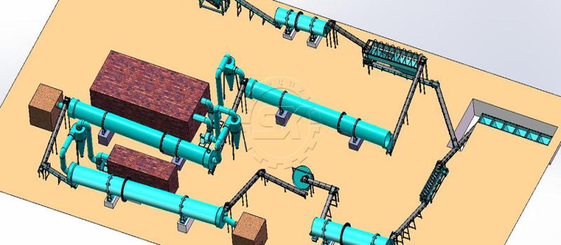 Large Scale Rotary Drum Granulator Production Line