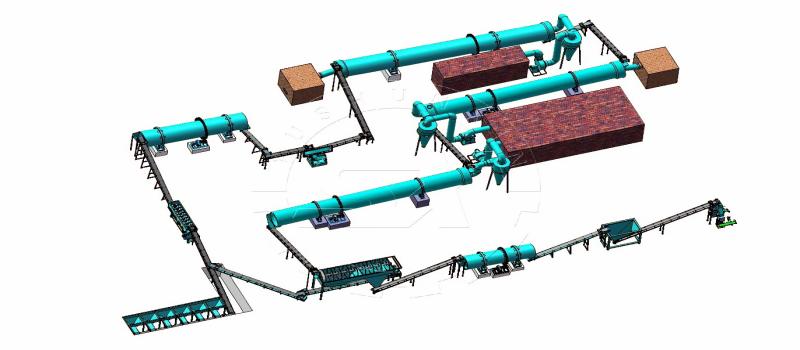 Organic Fertilizer Production Line for Waste Organic Fertilizer Production in SX Organic Waste Treatment Plant