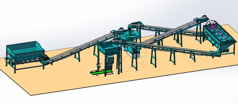 Roller Extrusion Granulation Production Line For Compound Fertilizer Production