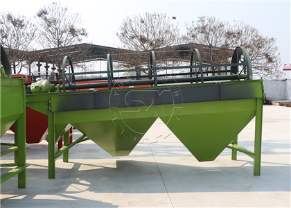 Rotary screening machine for required fertilizer granules sieving