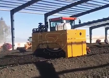 Windrow composting of goat manure