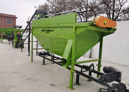 Rotary screener for organic fertilizer manufacturing