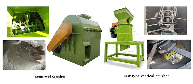 Crusher used in pig manure disposal
