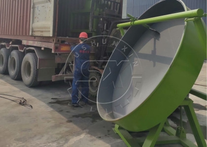Swine manure disc pellets making machine delivery
