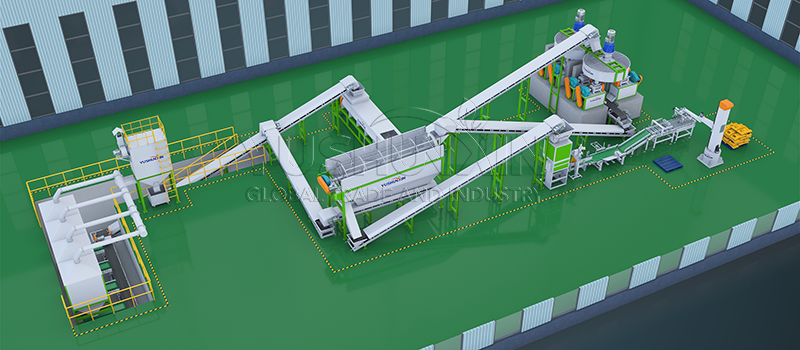 Double roller fertilizer granulation line design